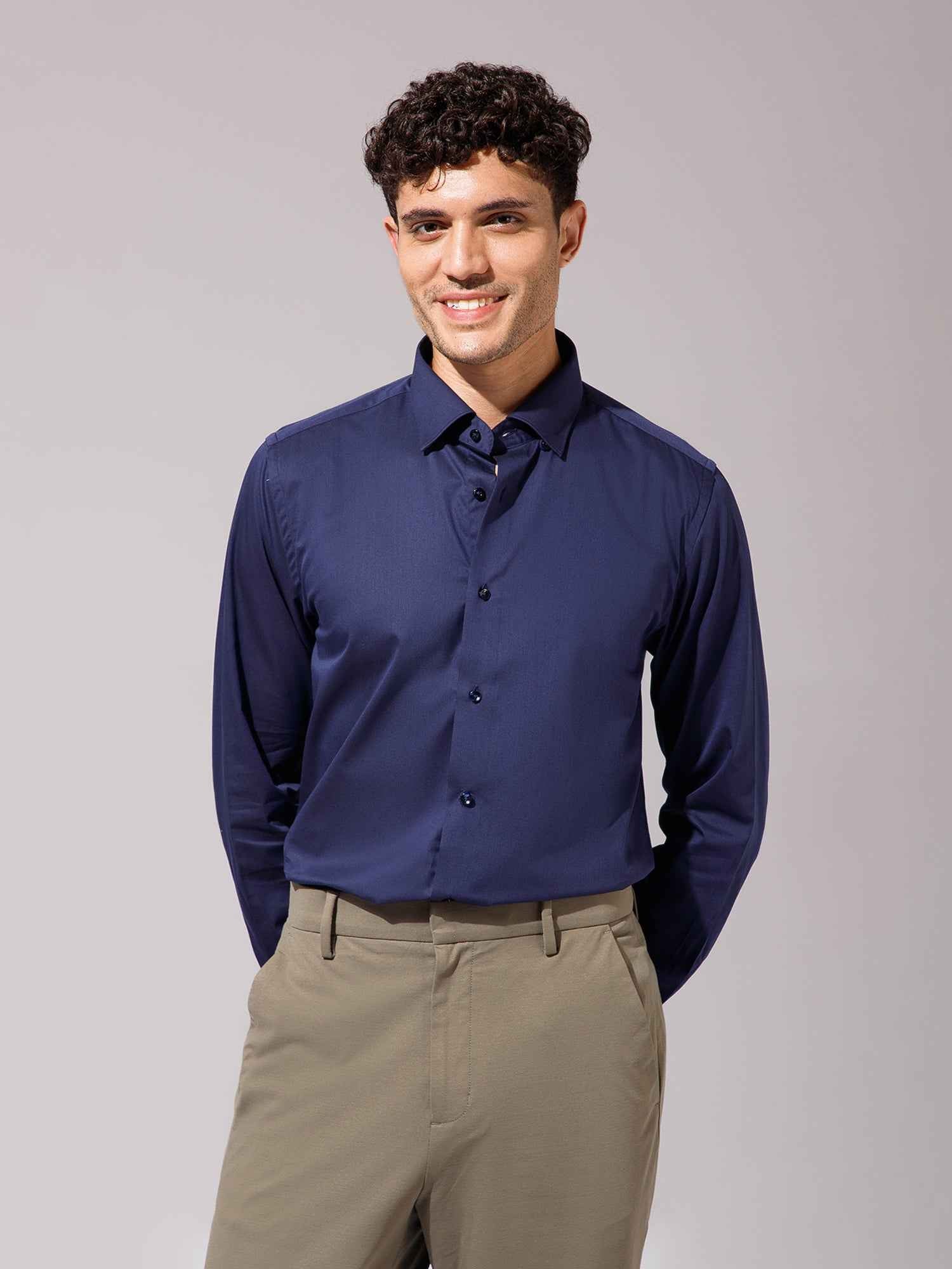 Navy - Mens Full Sleeve Shirts