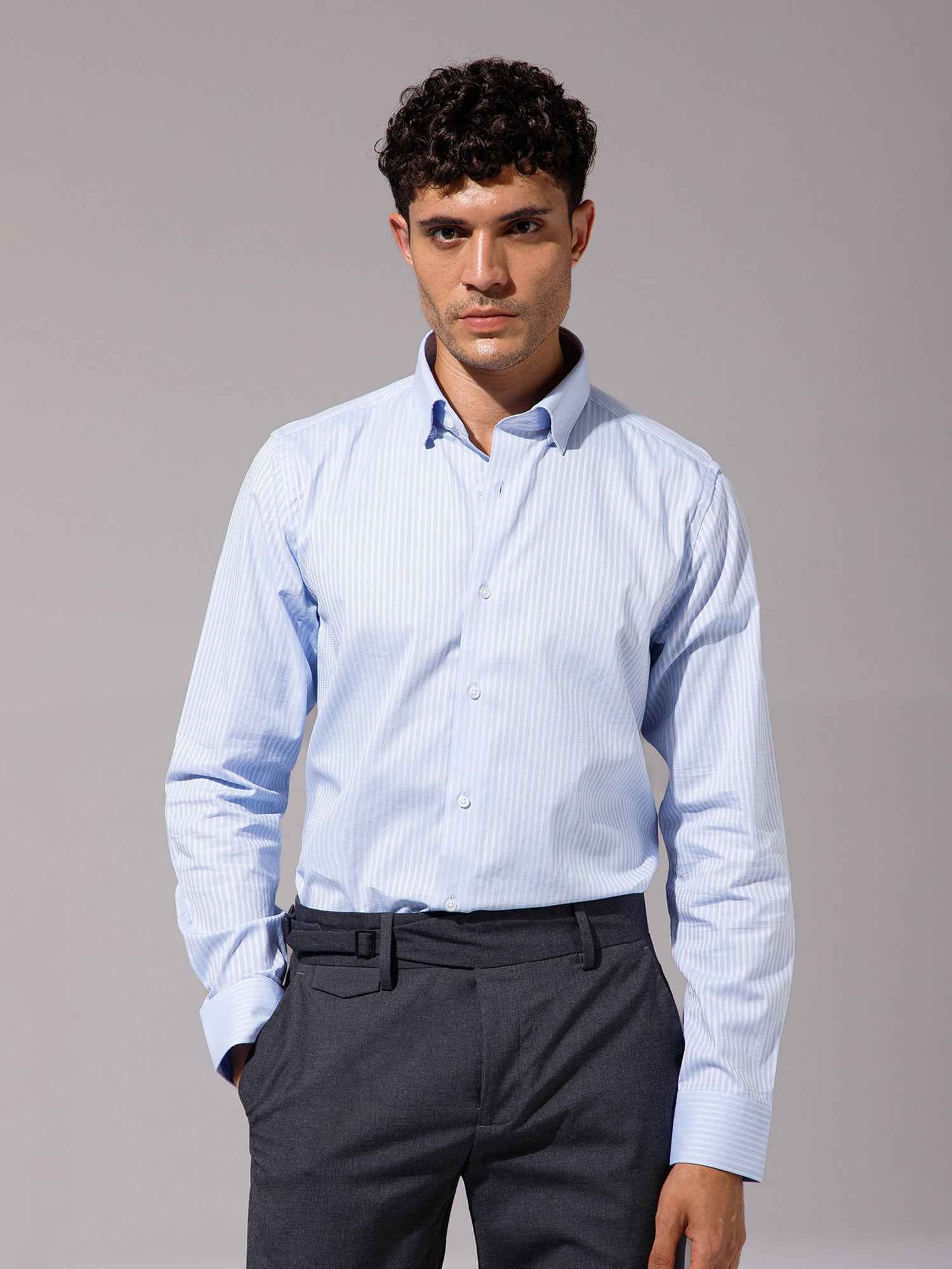 Light Blue - Mens Full Sleeve Shirts