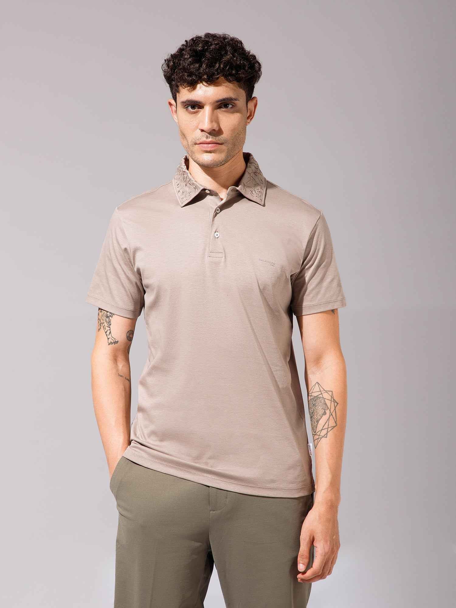 Khaki - EMB Polo