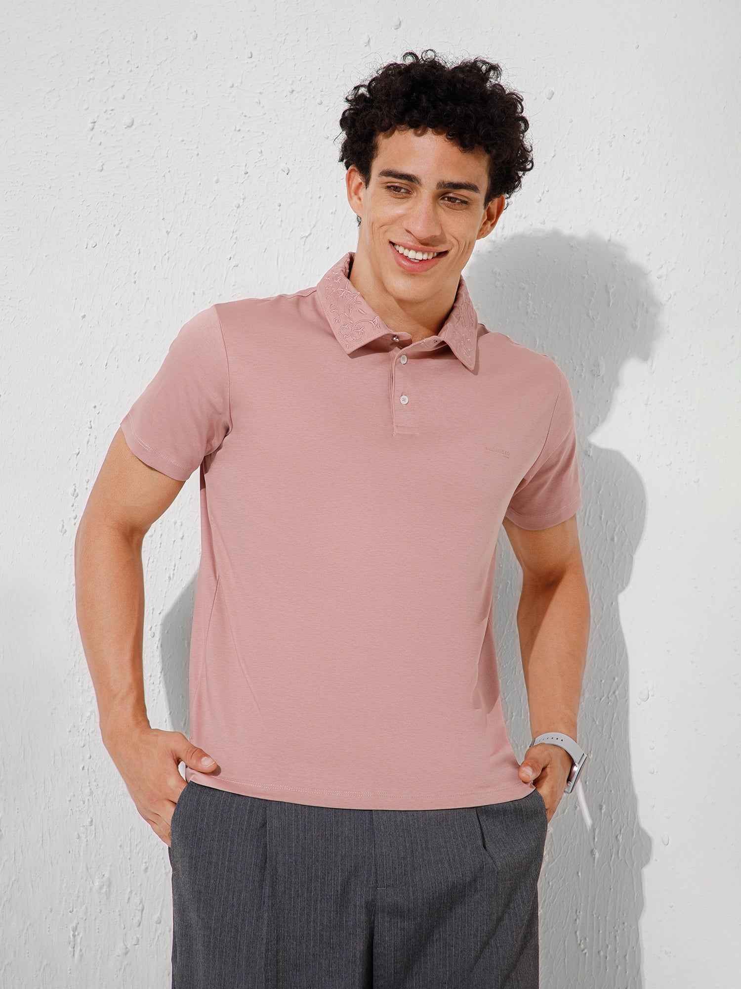 Peach - EMB Polo