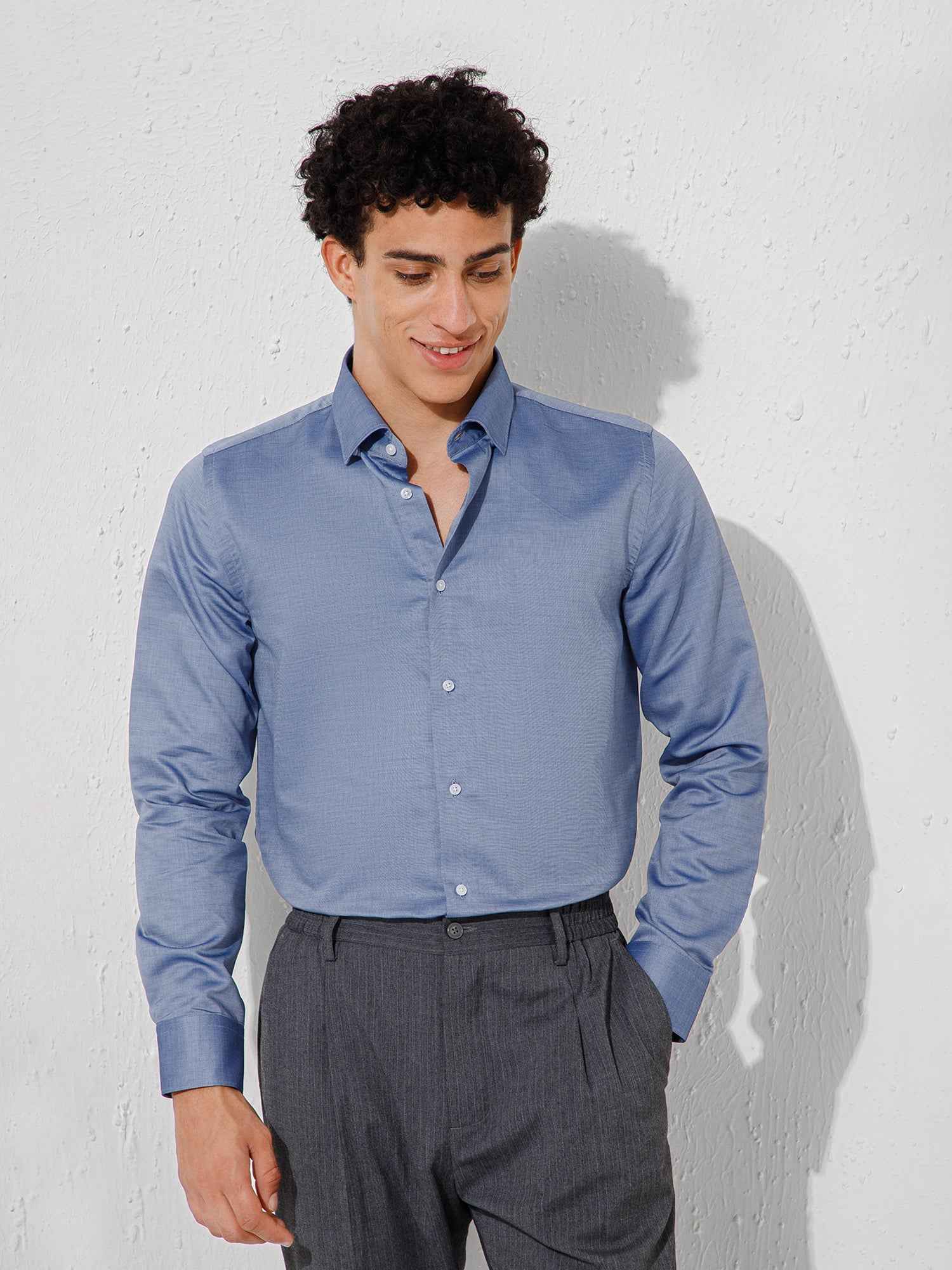 Dark Blue - Mens Full Sleeve Shirts