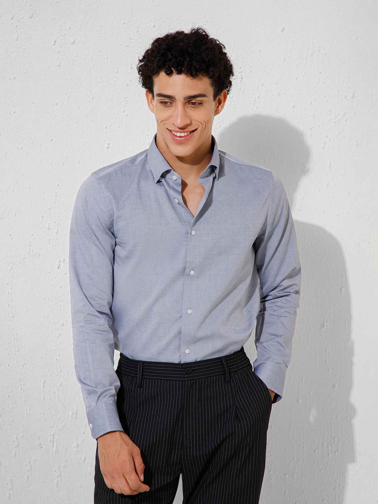 Light Grey - Mens Full Sleeve Shirts