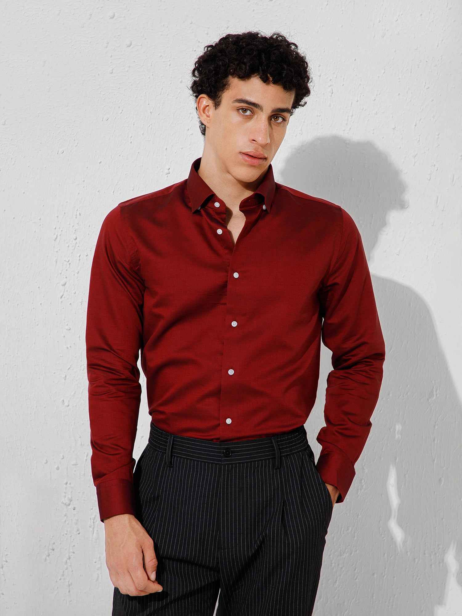 Maroon - Mens Full Sleeve Shirts