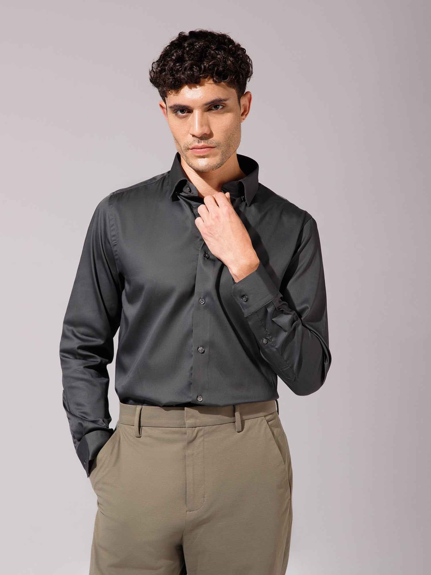 German Grey - Mens Full Sleeve Shirts