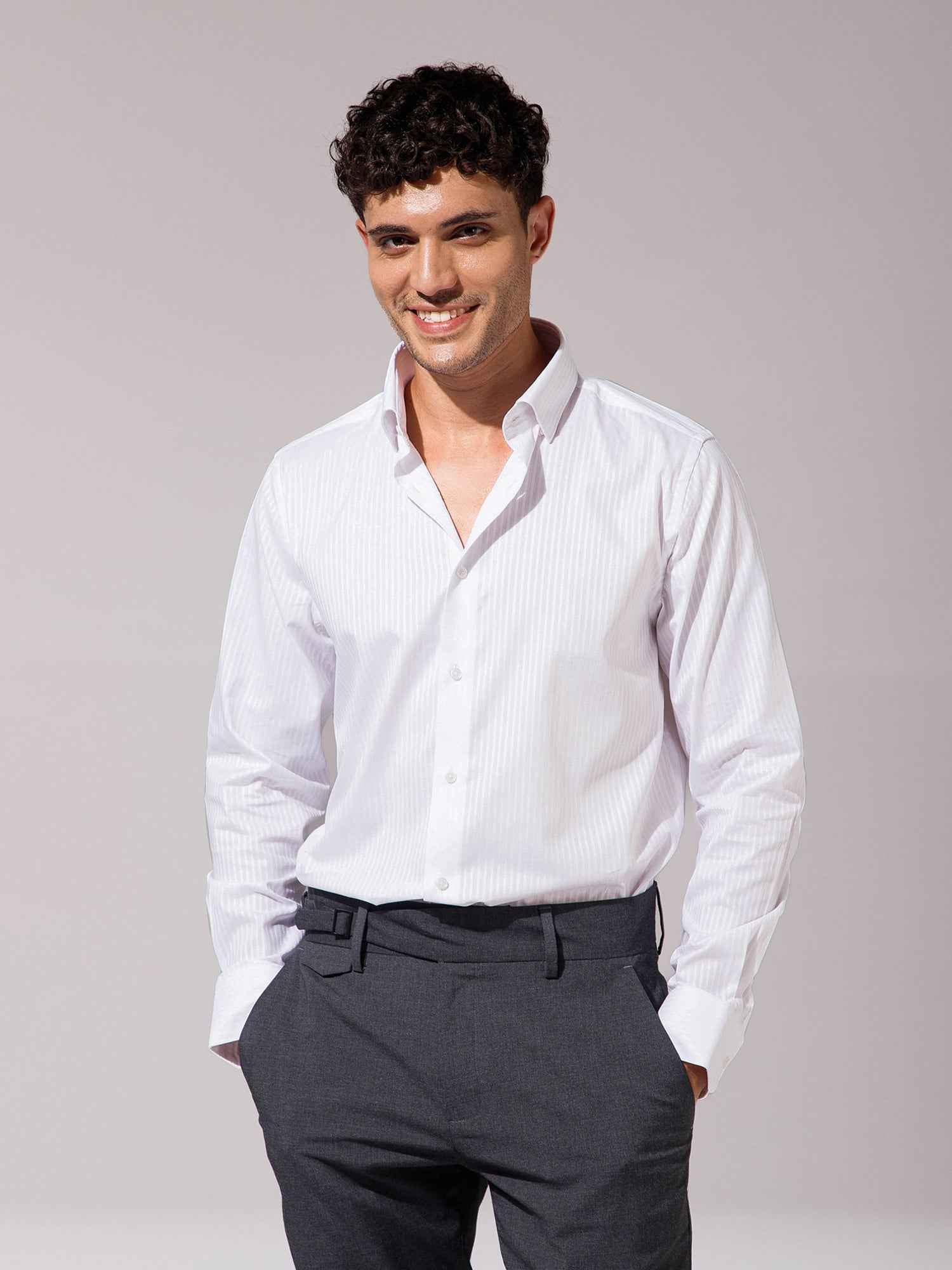 Pure White - Mens Full Sleeve Shirts