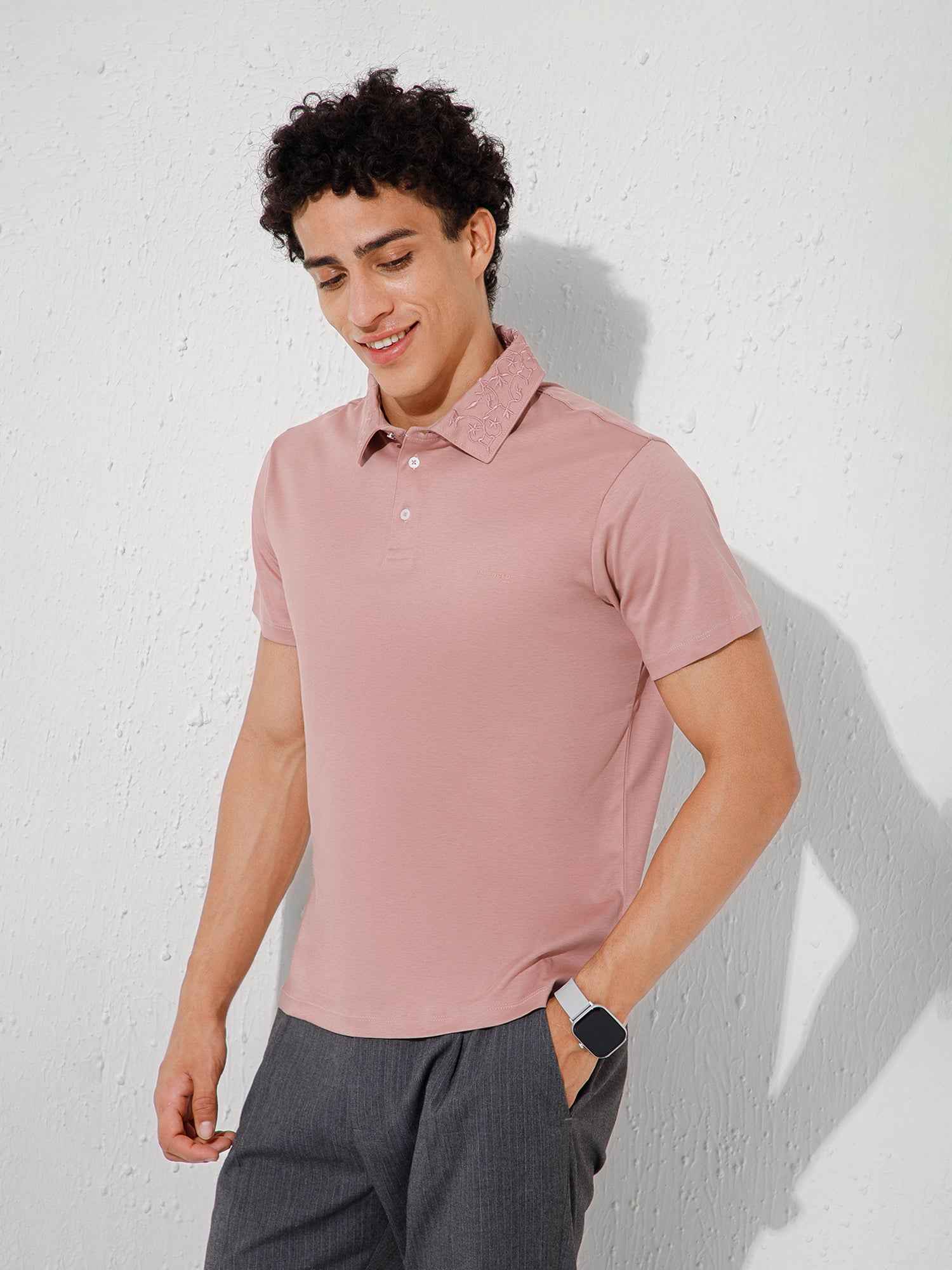 Peach - EMB Polo