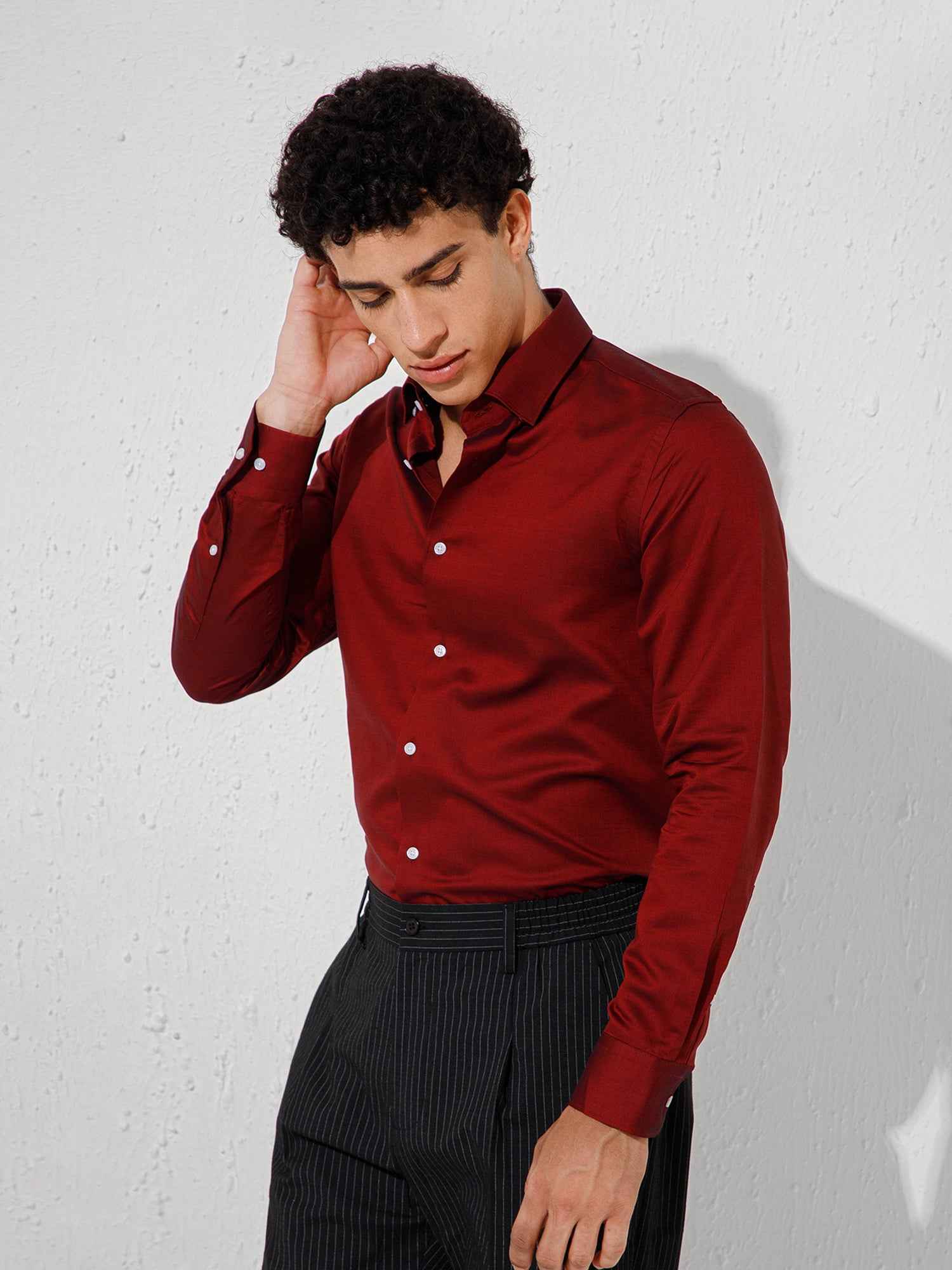Maroon - Mens Full Sleeve Shirts