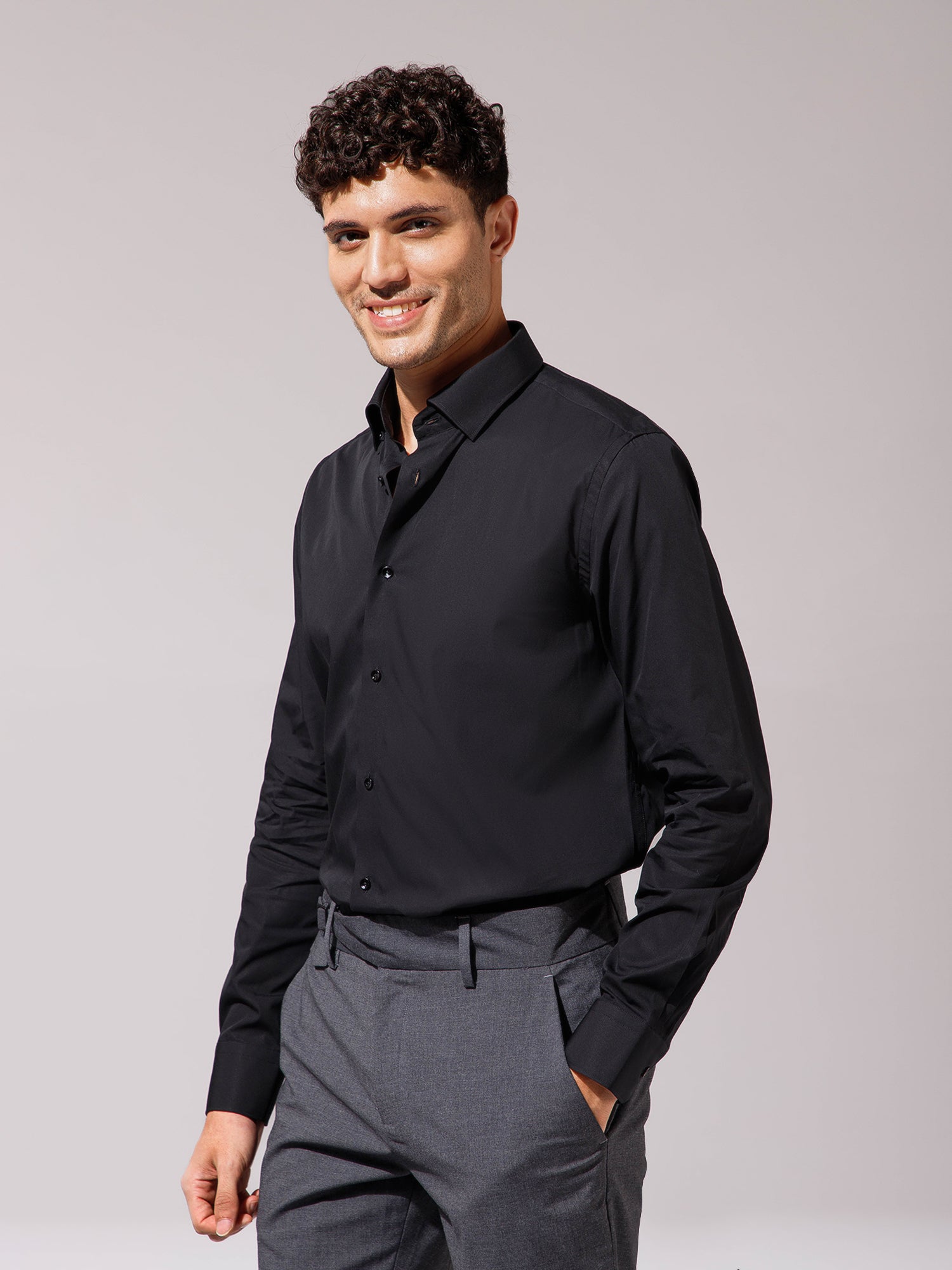 Black - Mens Full Sleeve Shirts