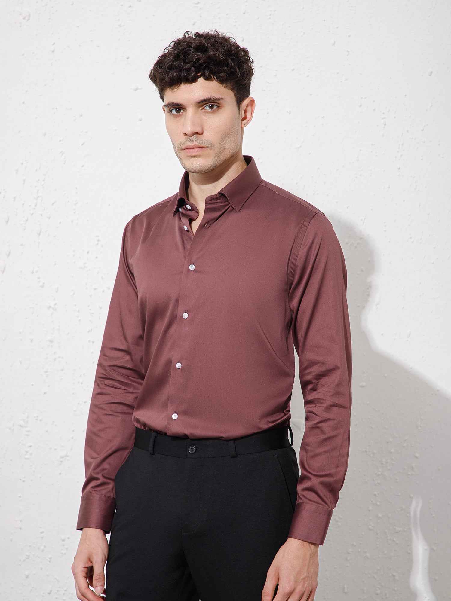 Shallot Pink - Mens Full Sleeve Shirts