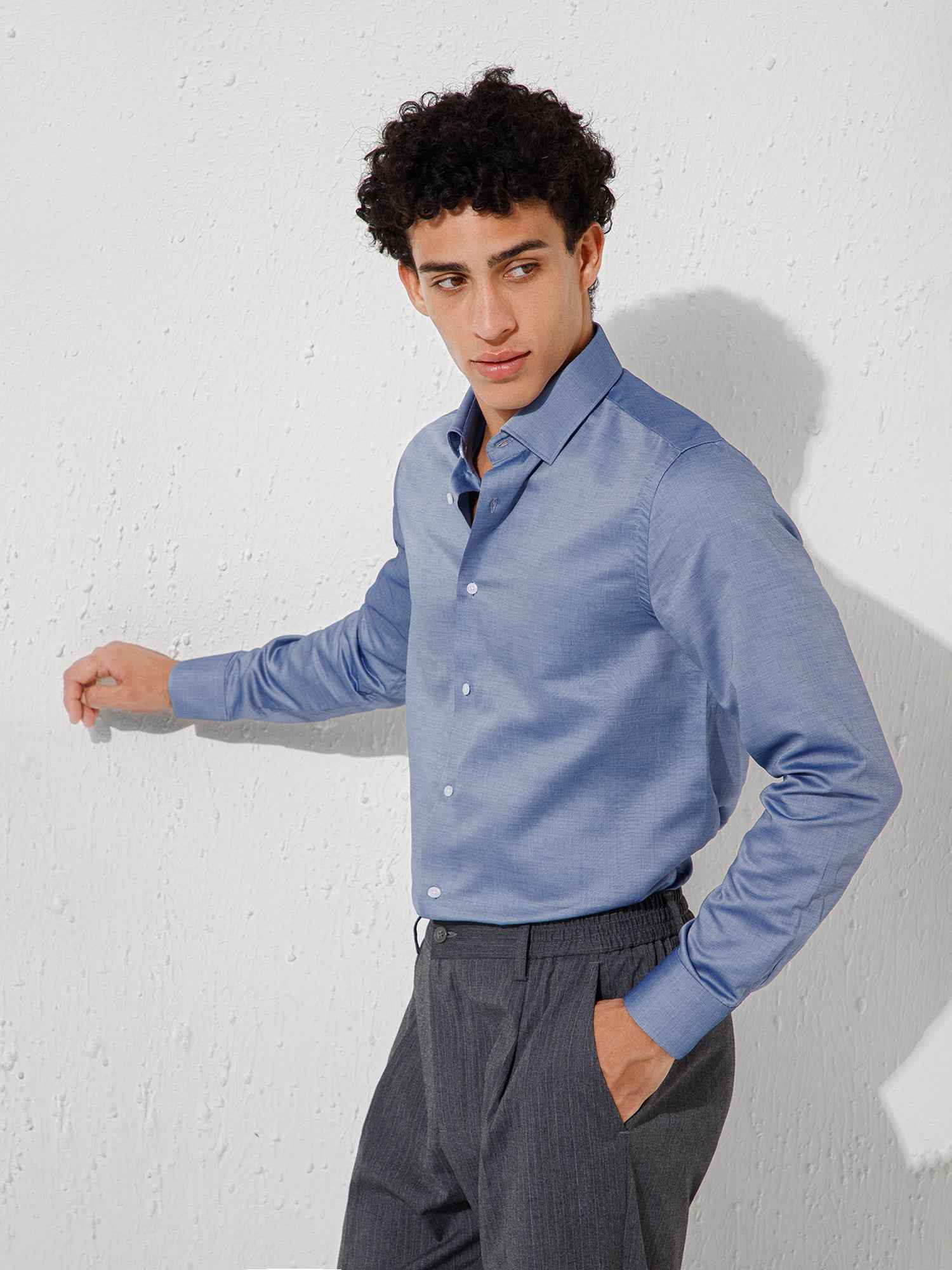 Dark Blue - Mens Full Sleeve Shirts