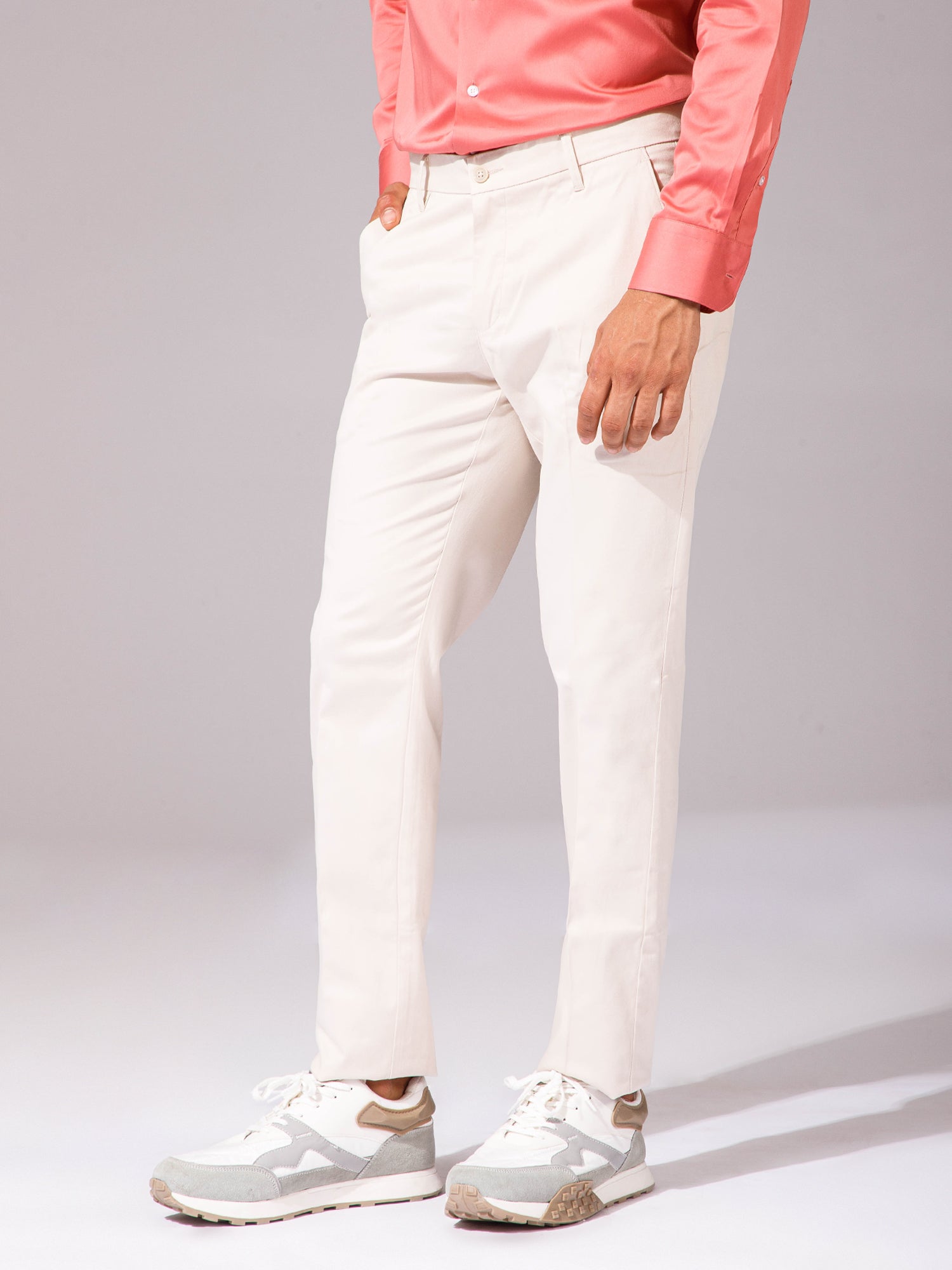 Beige - Trousers