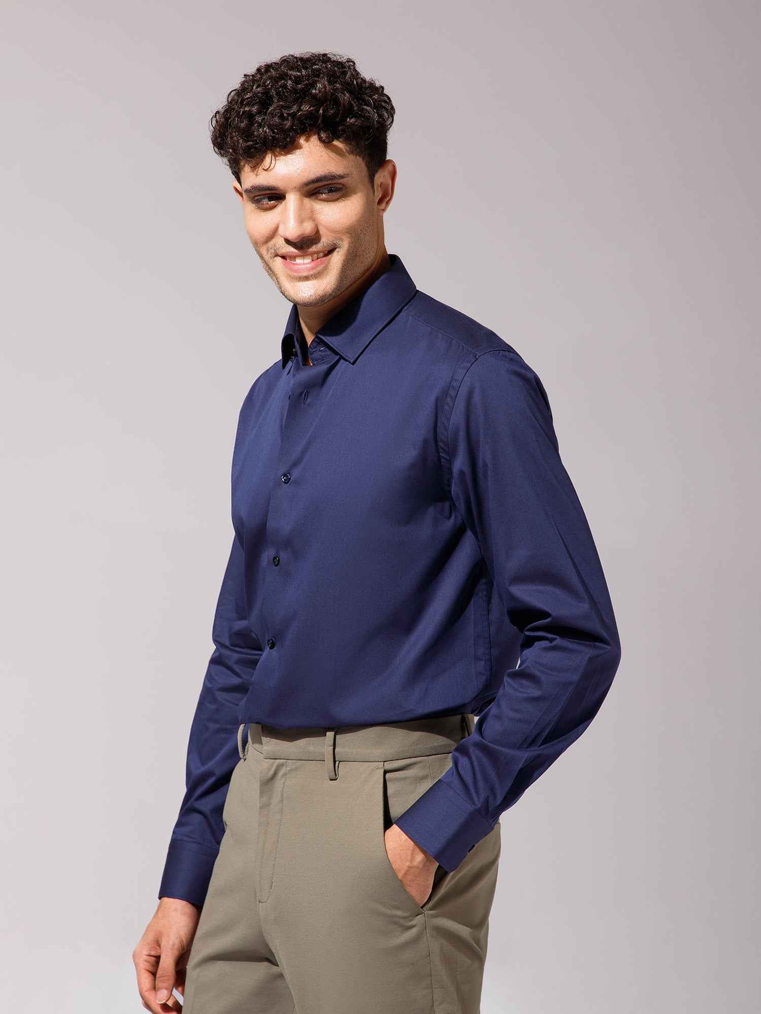 Navy - Mens Full Sleeve Shirts
