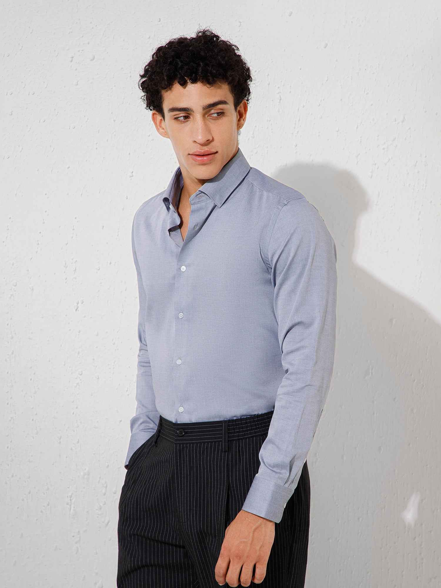 Light Grey - Mens Full Sleeve Shirts