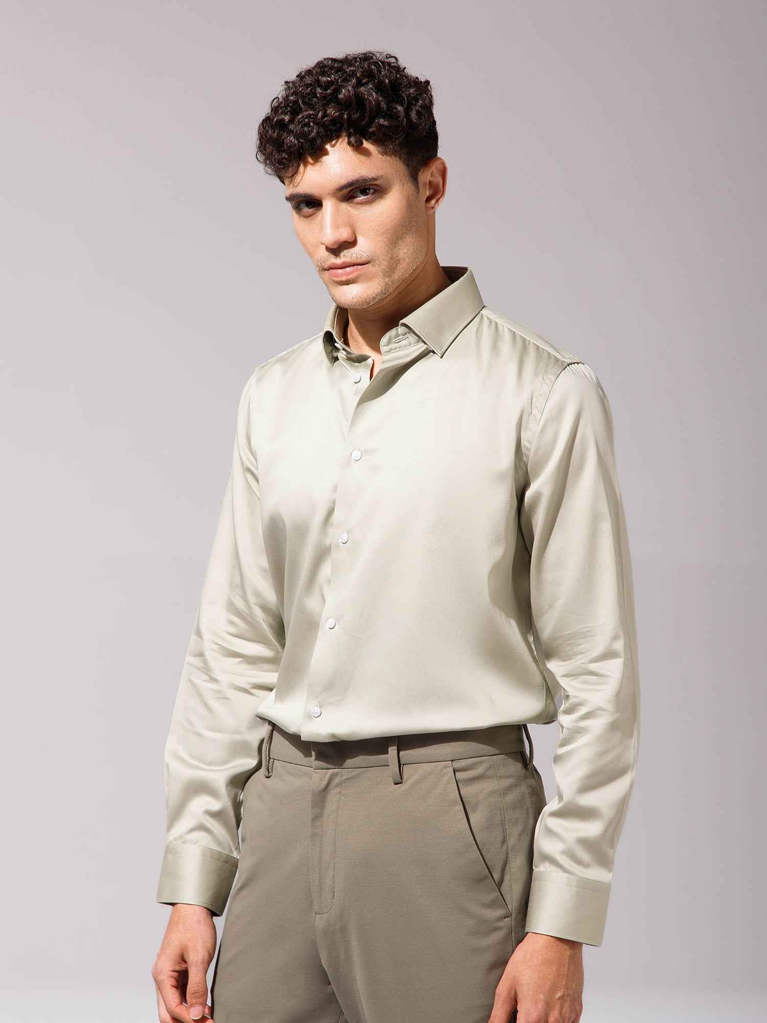 Sage Green - Mens Full Sleeve Shirts