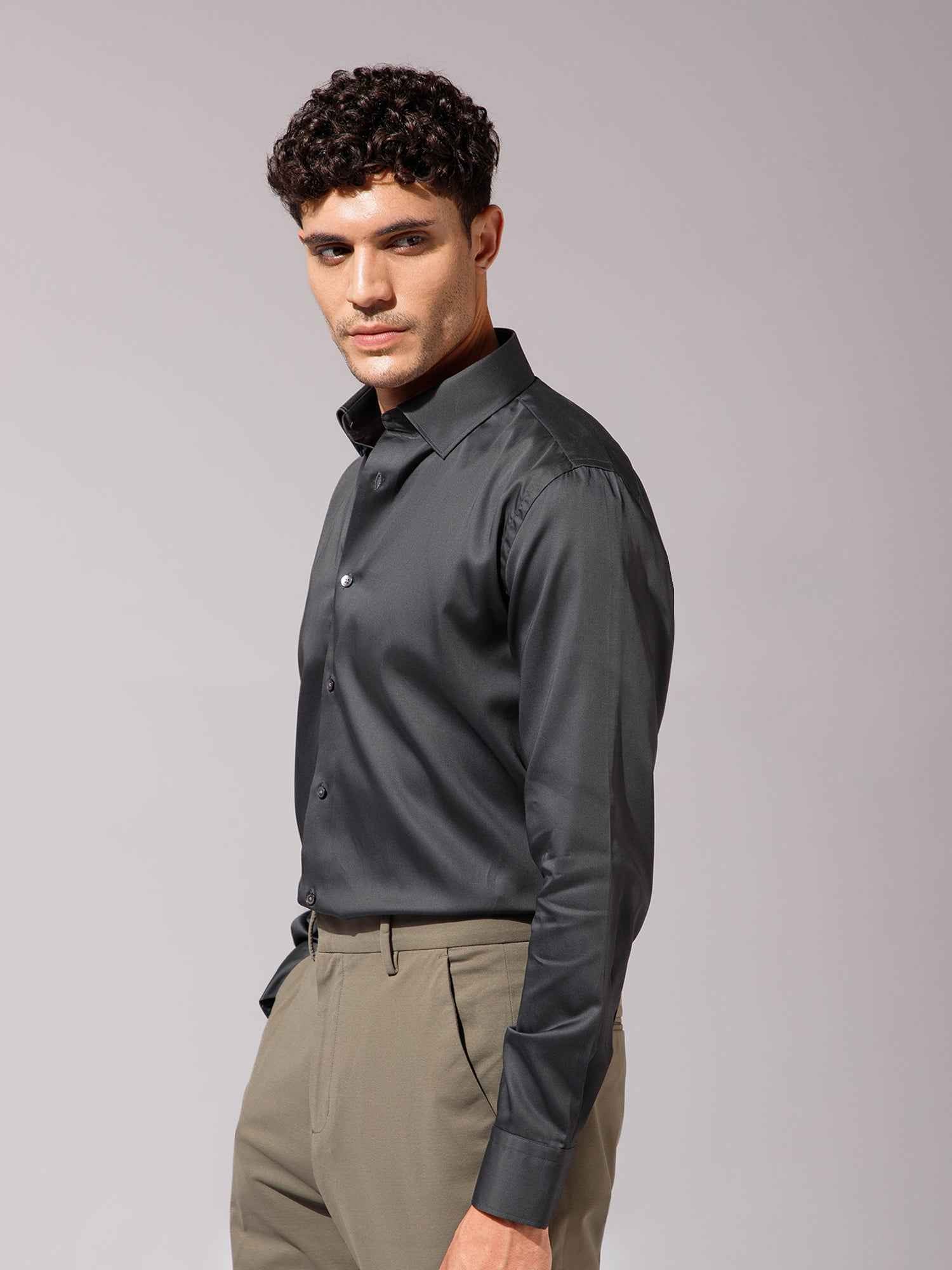 German Grey - Mens Full Sleeve Shirts
