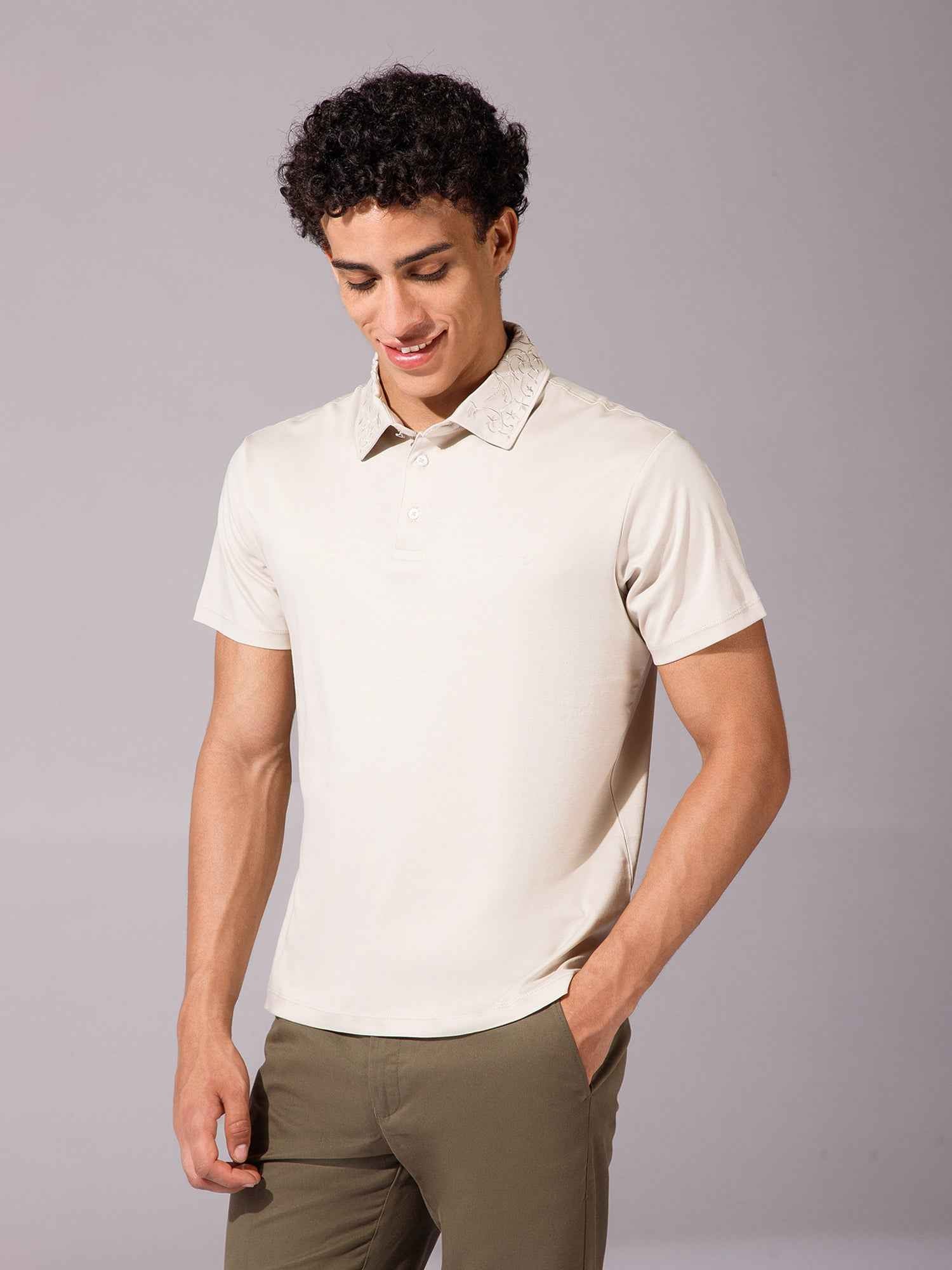 Beige - EMB Polo