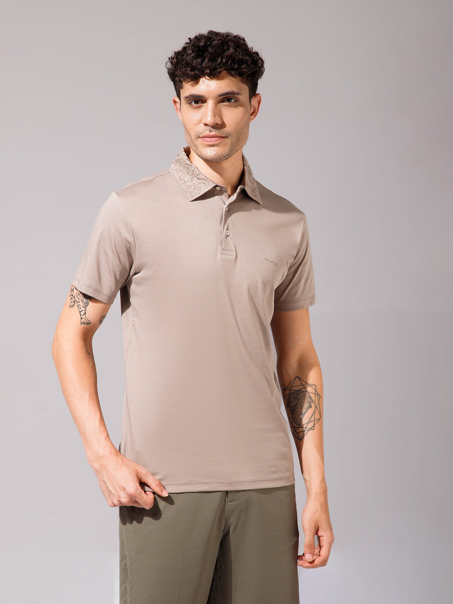 Khaki - EMB Polo
