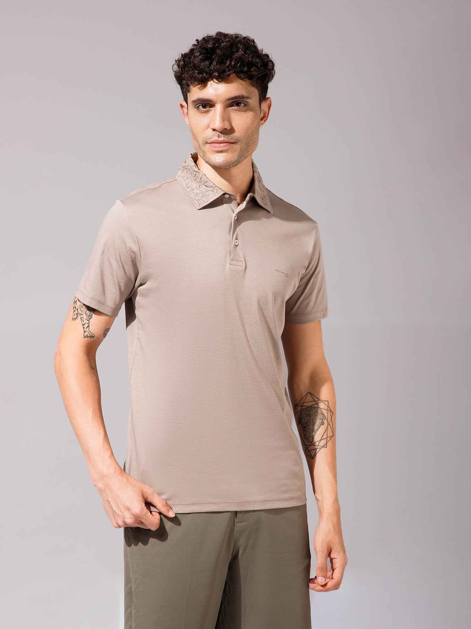 Khaki - EMB Polo