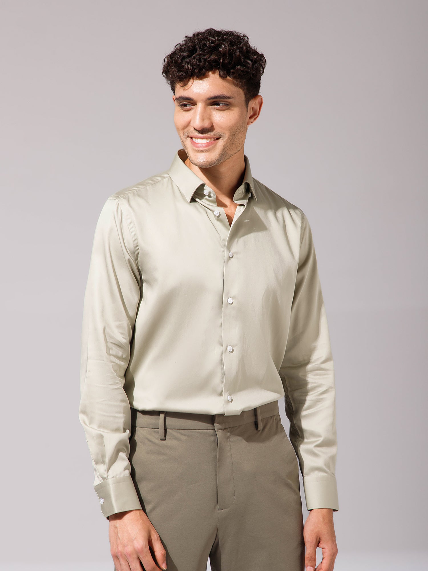 Sage Green - Mens Full Sleeve Shirts