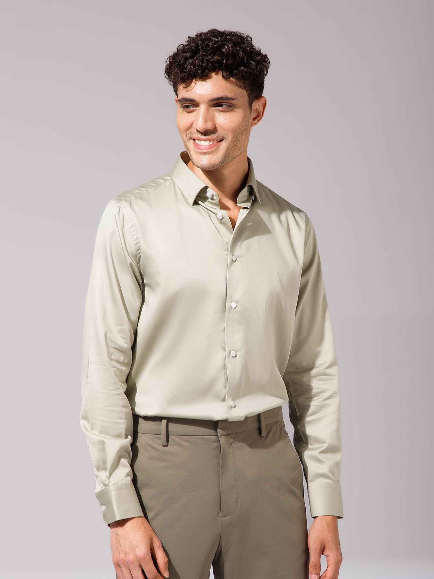 Sage Green - Mens Full Sleeve Shirts