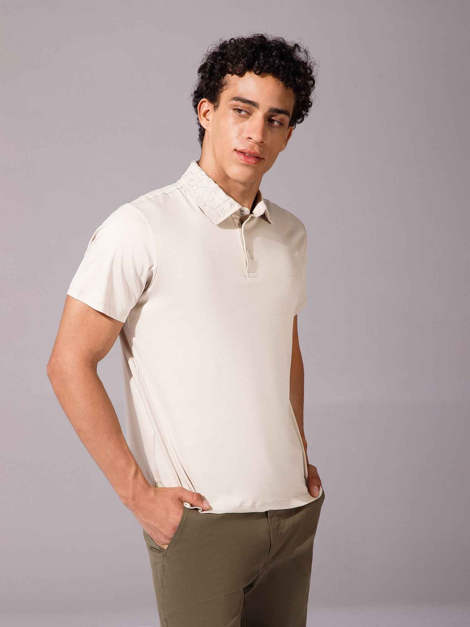 Beige - EMB Polo