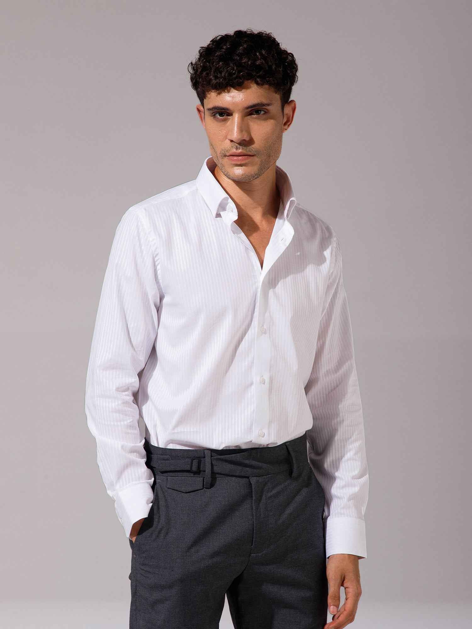 Pure White - Mens Full Sleeve Shirts