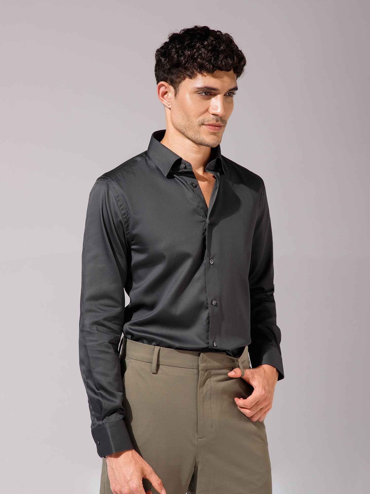 German Grey - Mens Full Sleeve Shirts