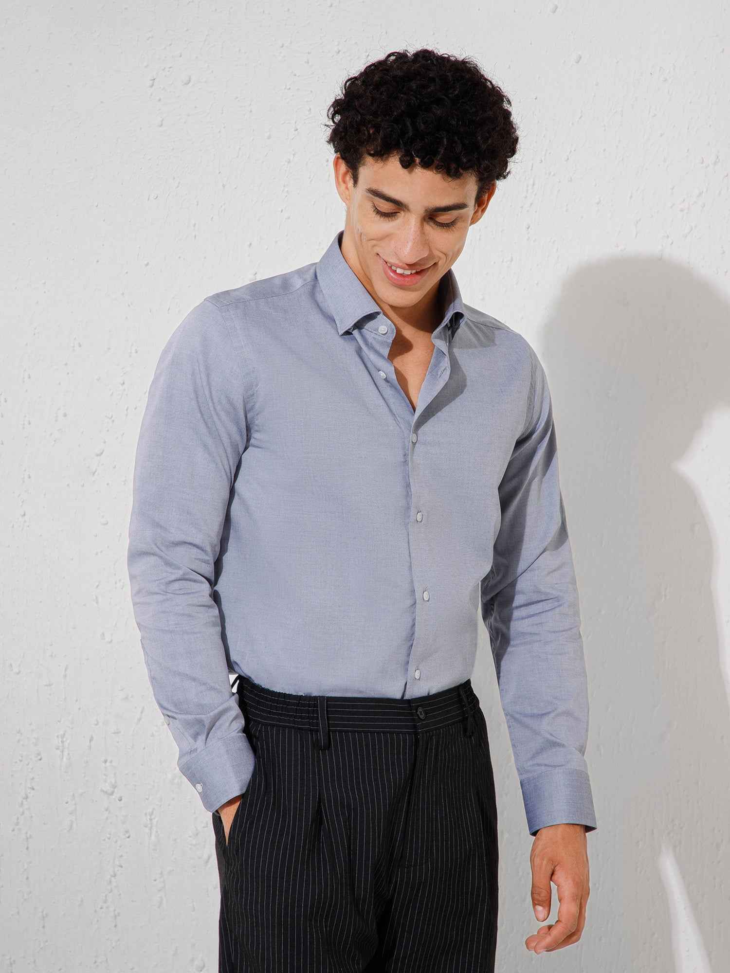 Light Grey - Mens Full Sleeve Shirts