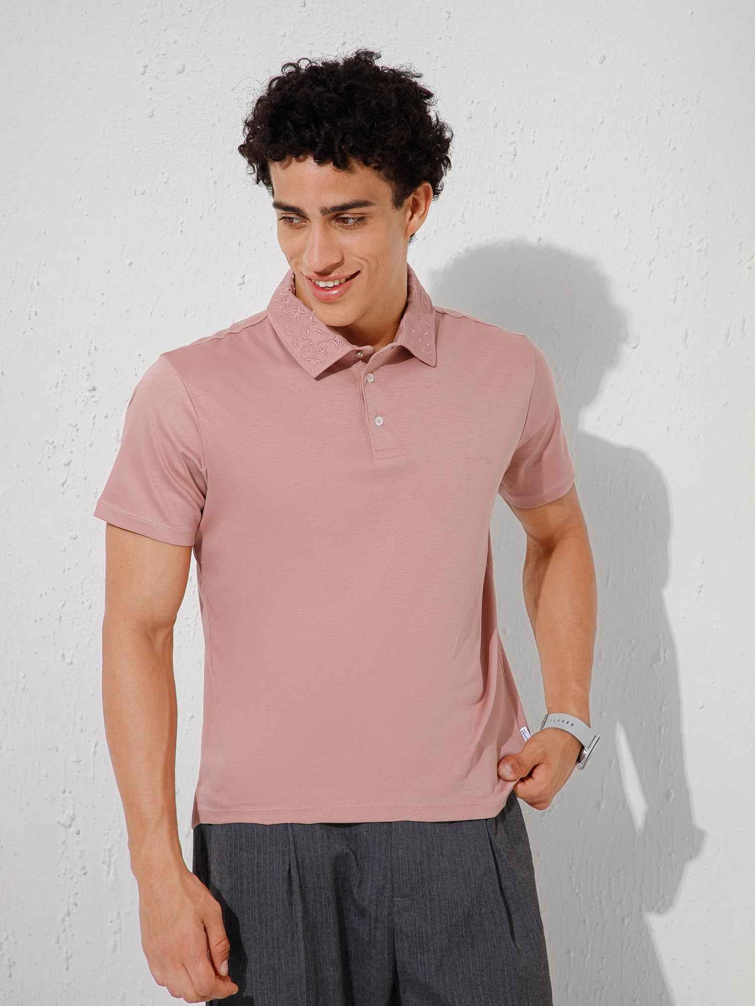 Peach - EMB Polo
