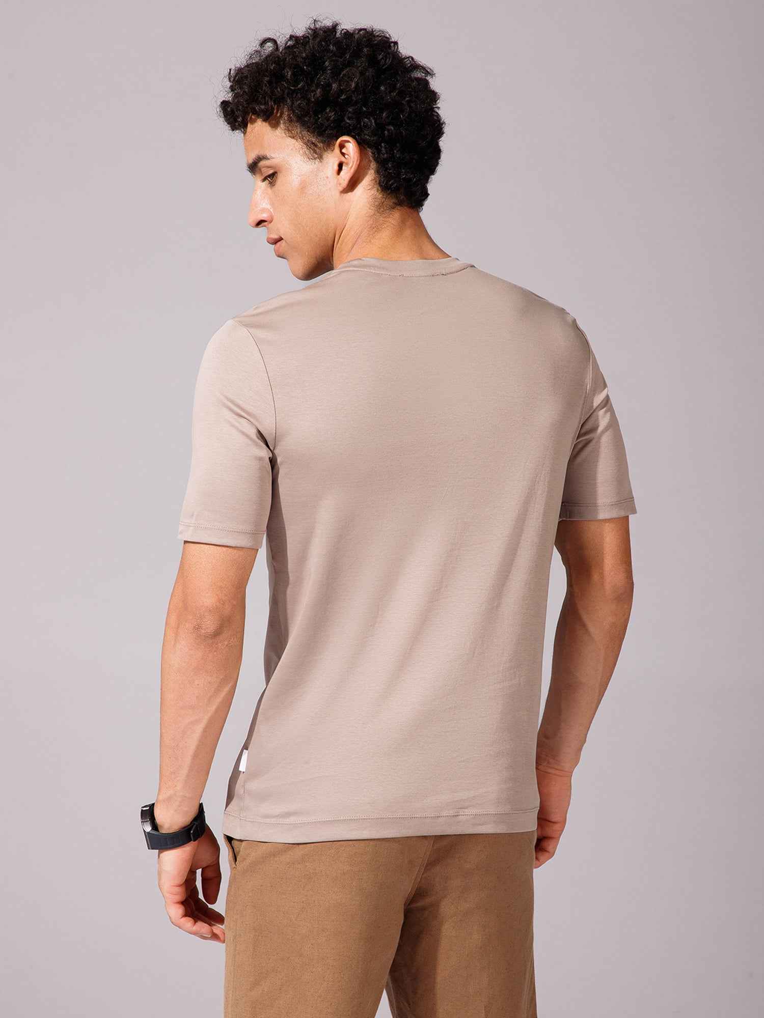 Khaki - Round Neck