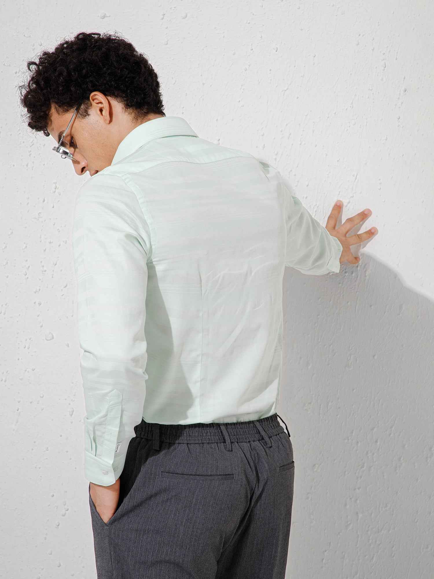 Light Green - Mens Full Sleeve Shirt