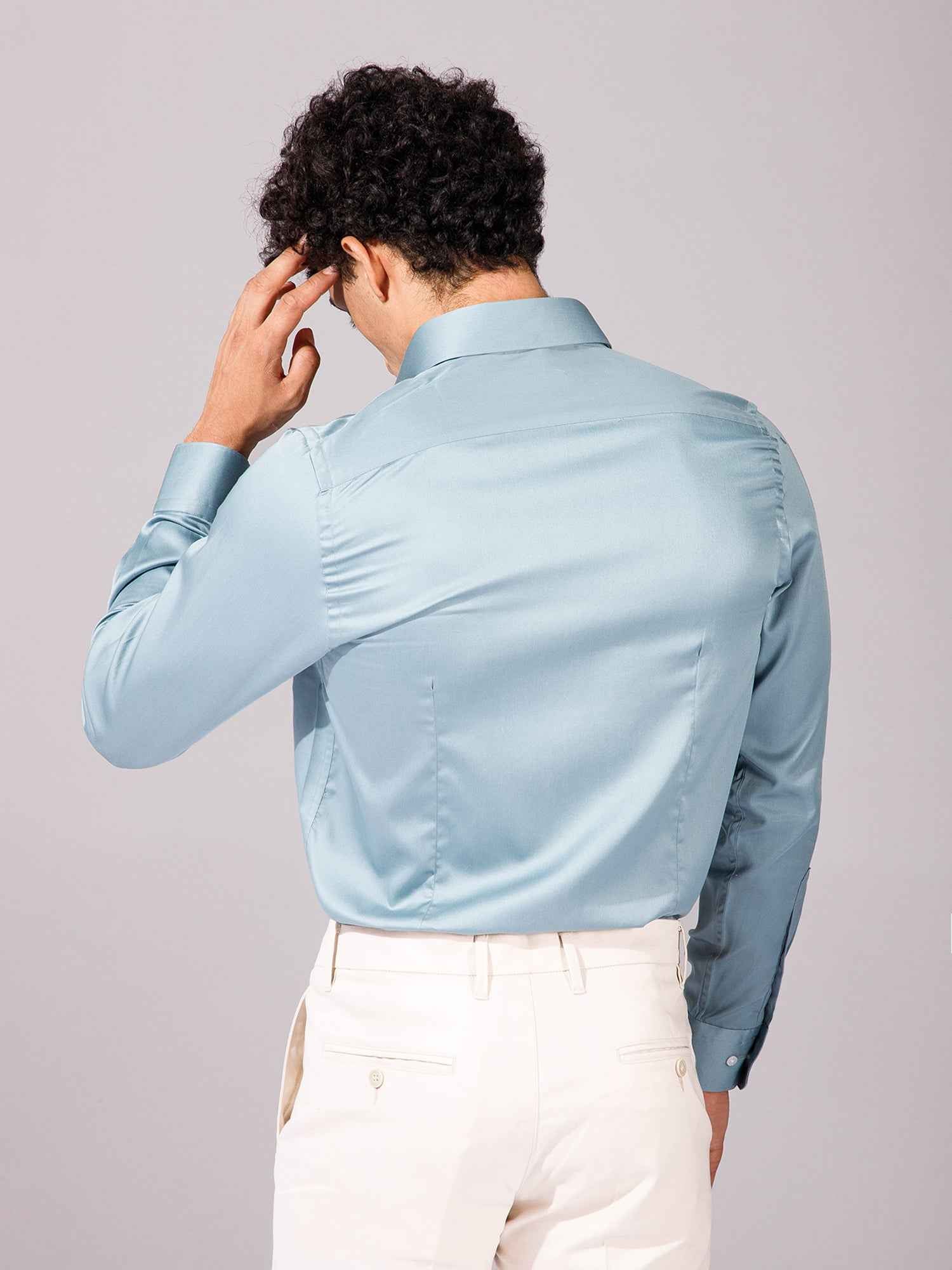 Light Teal - Mens Full Sleeve Shirts