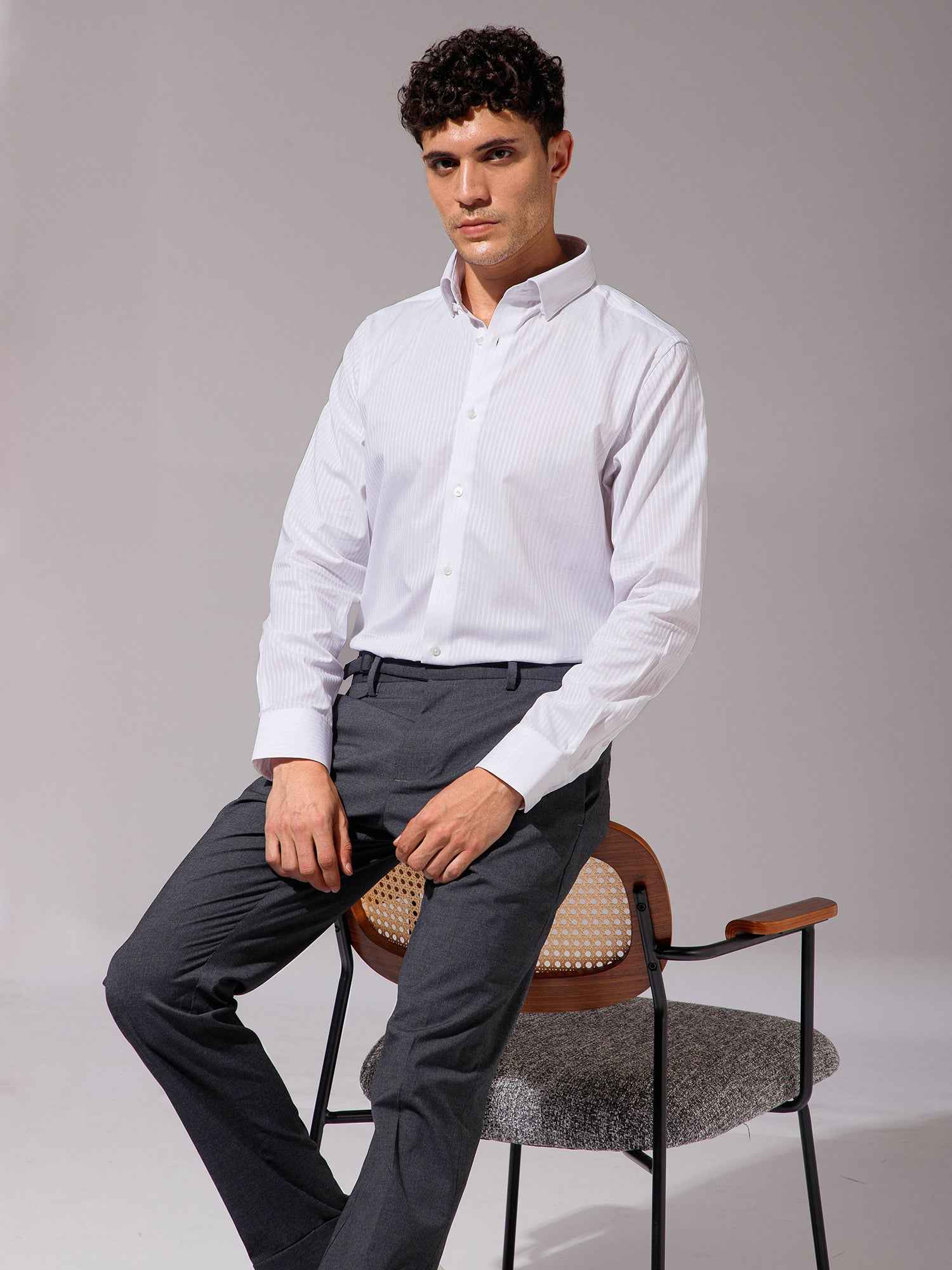 Pure White - Mens Full Sleeve Shirts
