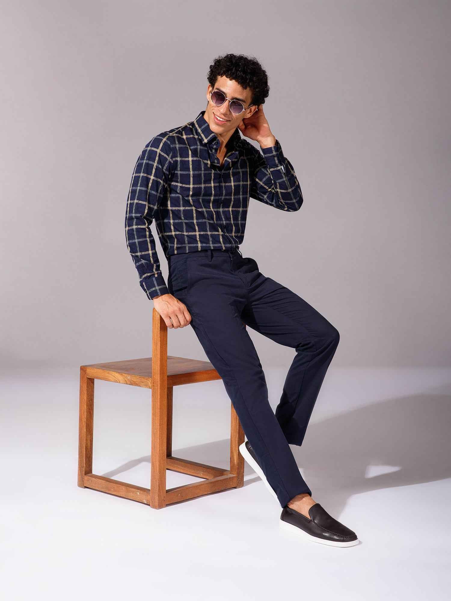 Navy - Mens Full Sleeve Shirts