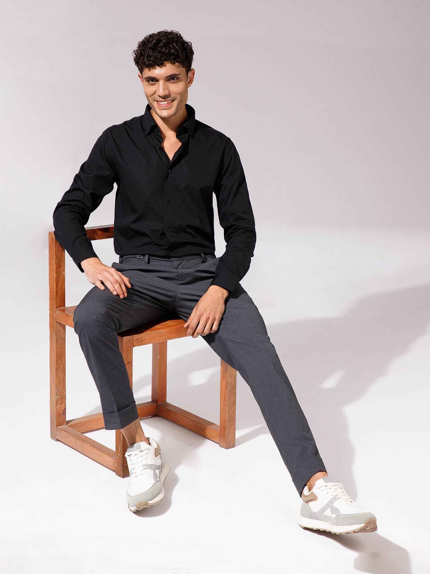 Black - Mens Full Sleeve Shirts