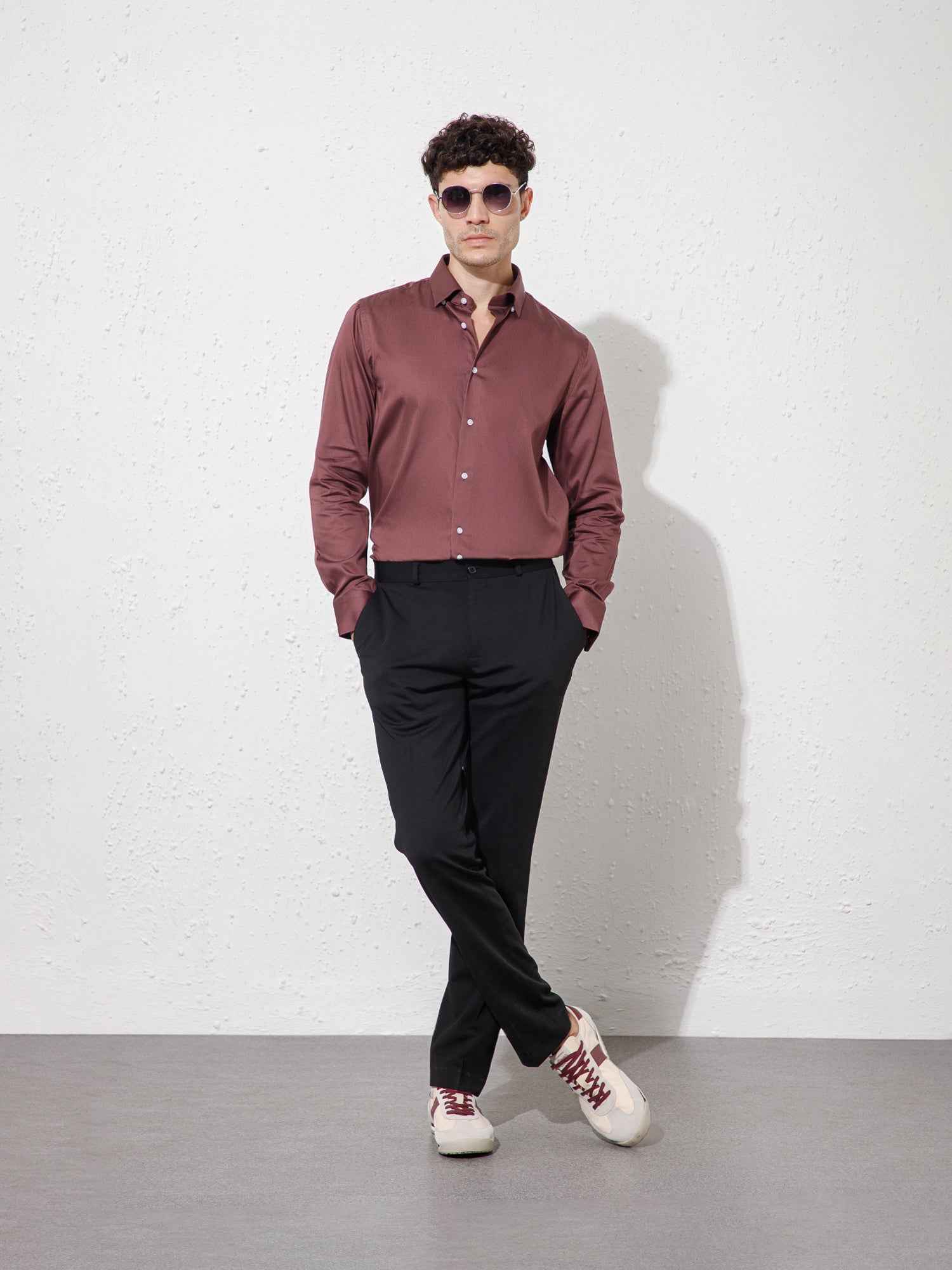 Shallot Pink - Mens Full Sleeve Shirts