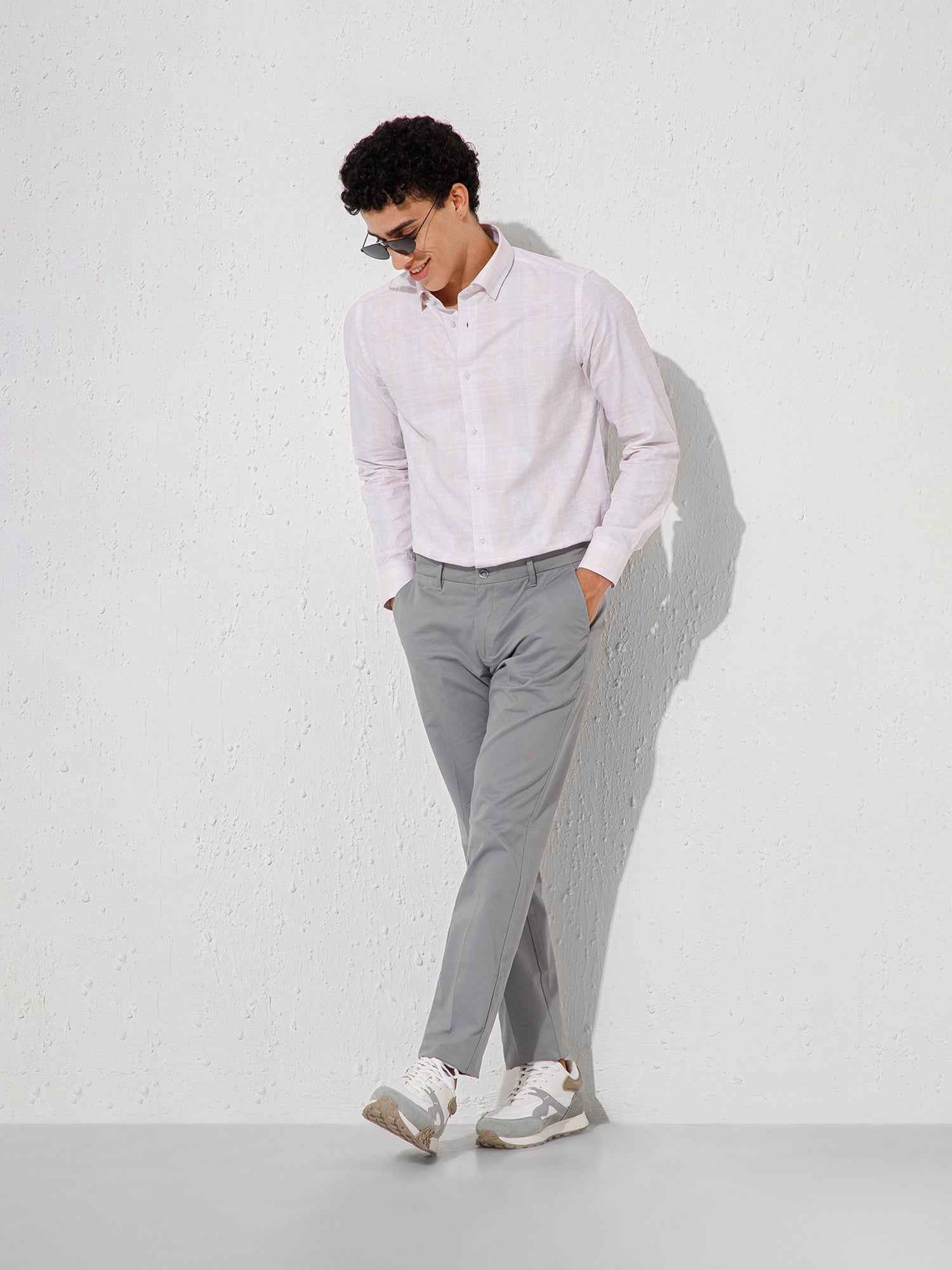 Light Pink - Mens Full Sleeve Shirts