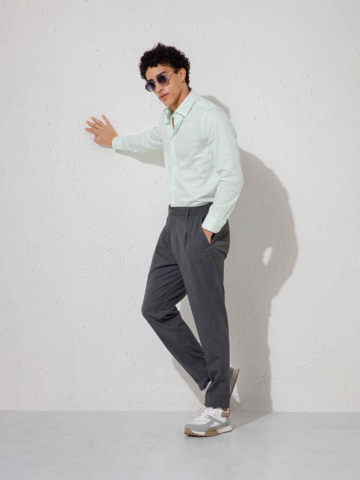 Light Green - Mens Full Sleeve Shirt