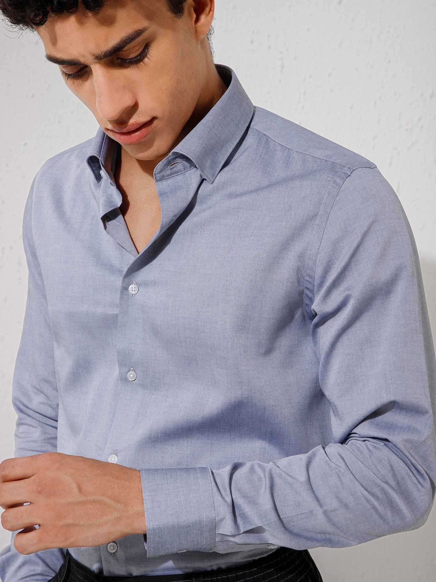 Light Grey - Mens Full Sleeve Shirts