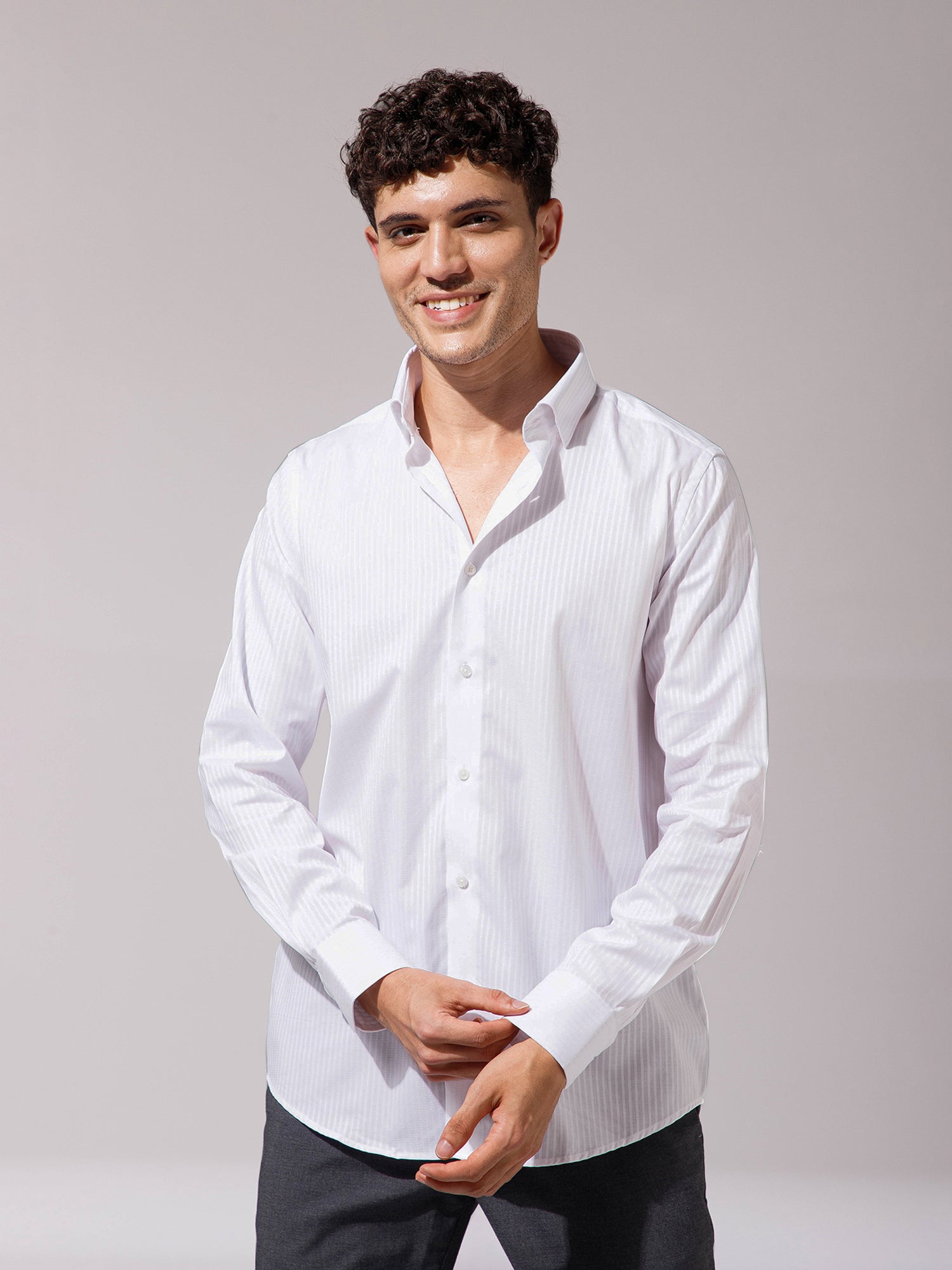 Pure White - Mens Full Sleeve Shirts
