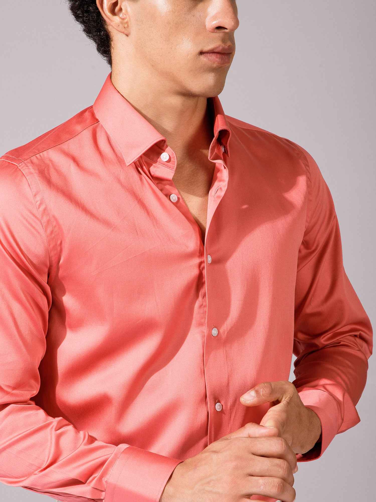 Peach - Mens Full Sleeve Shirts