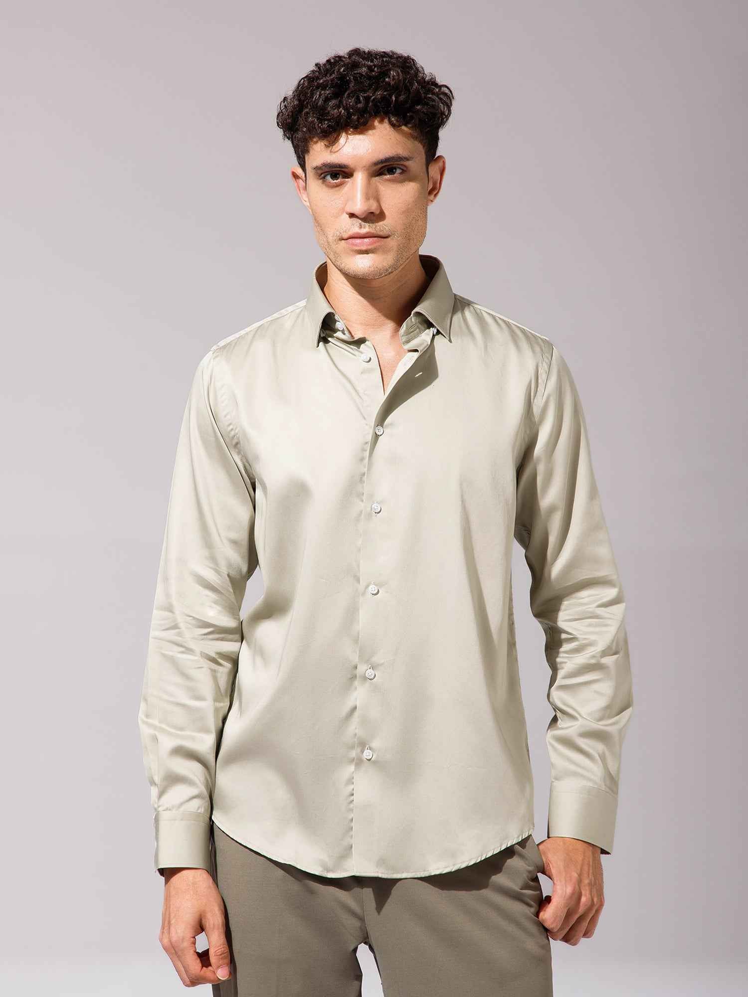 Sage Green - Mens Full Sleeve Shirts