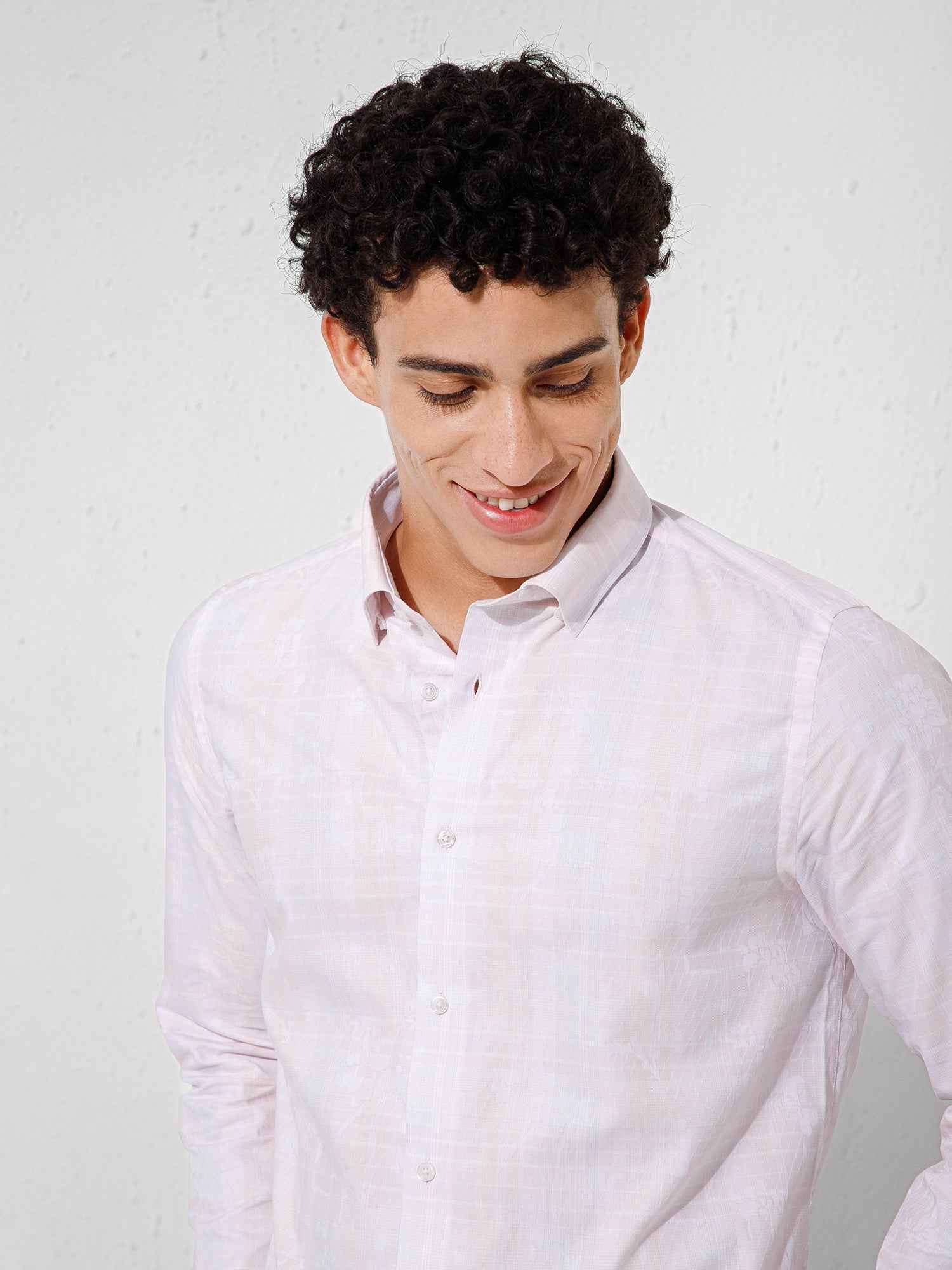 Light Pink - Mens Full Sleeve Shirts