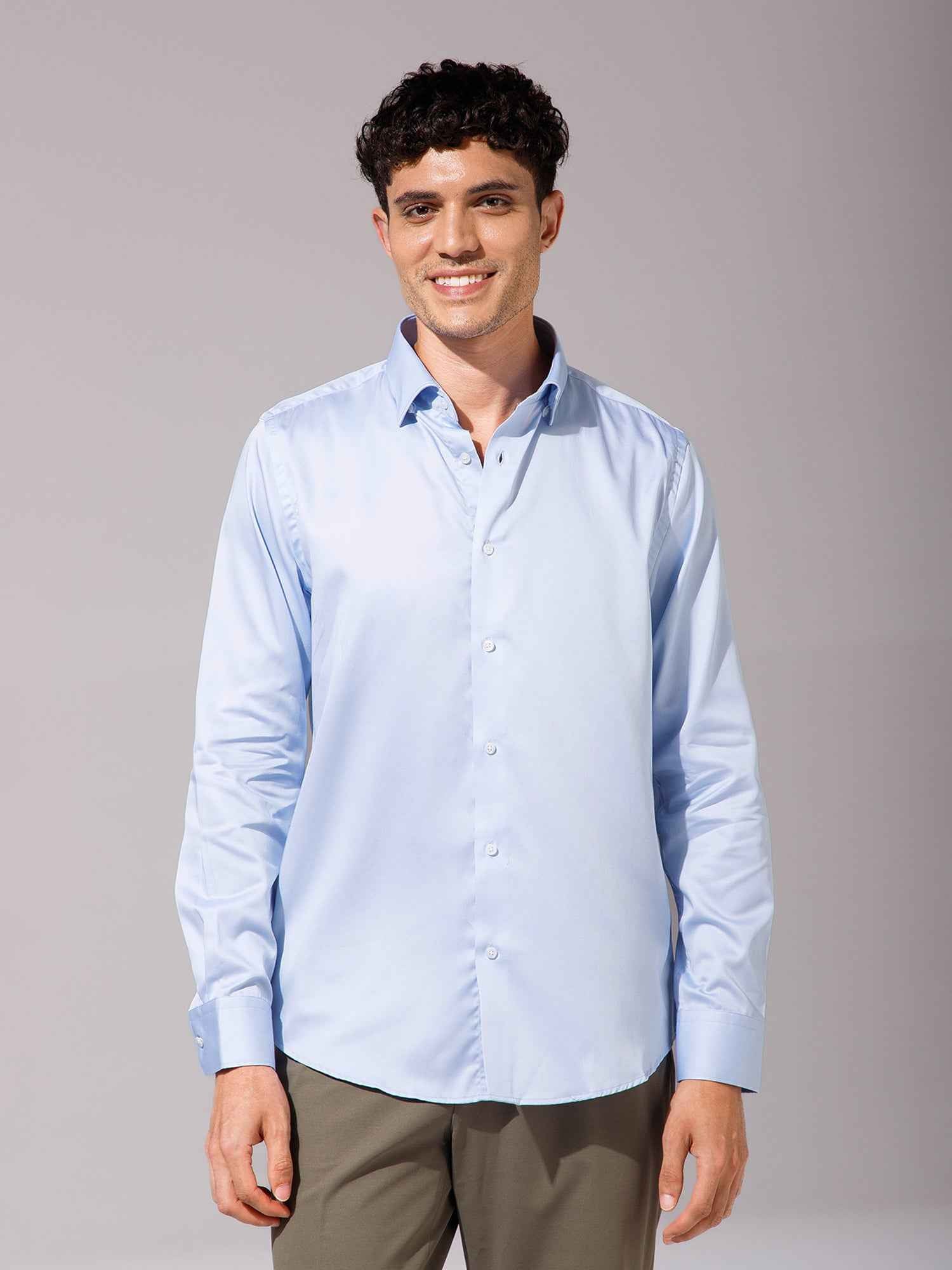 Light Blue - Mens Full Sleeve Shirts