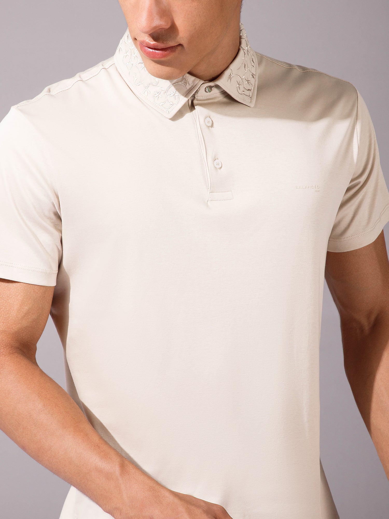 Beige - EMB Polo