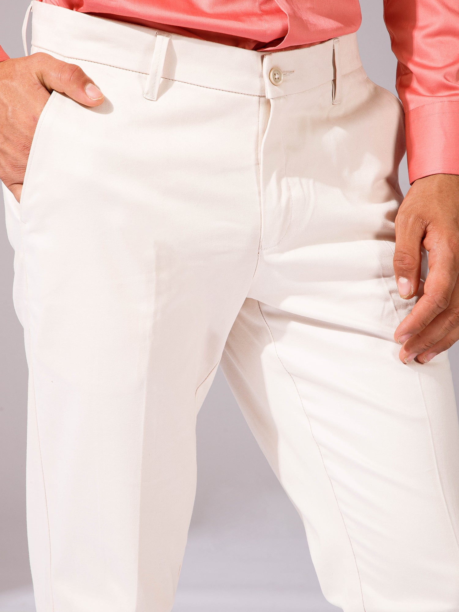 Beige - Trousers