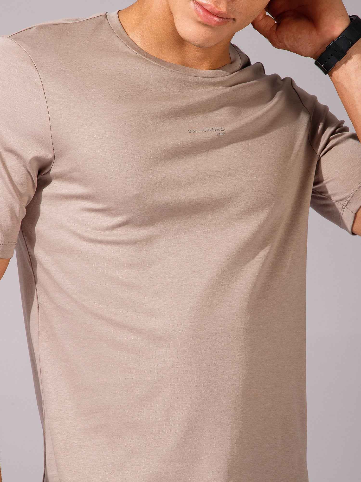 Khaki - Round Neck