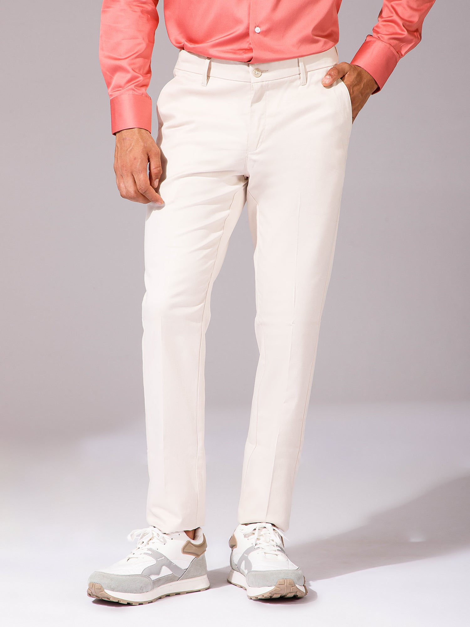 Beige - Trousers