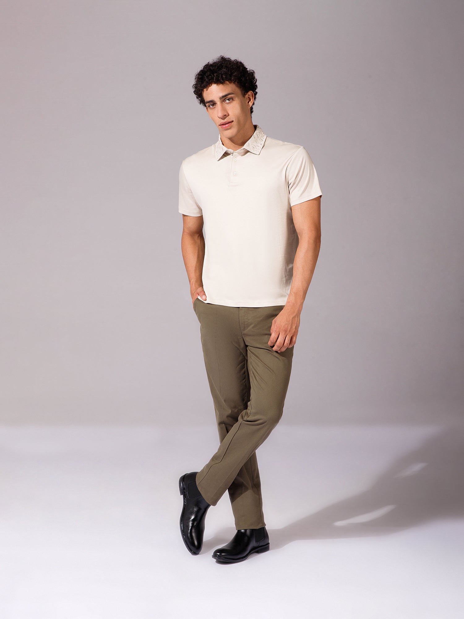 Beige - EMB Polo