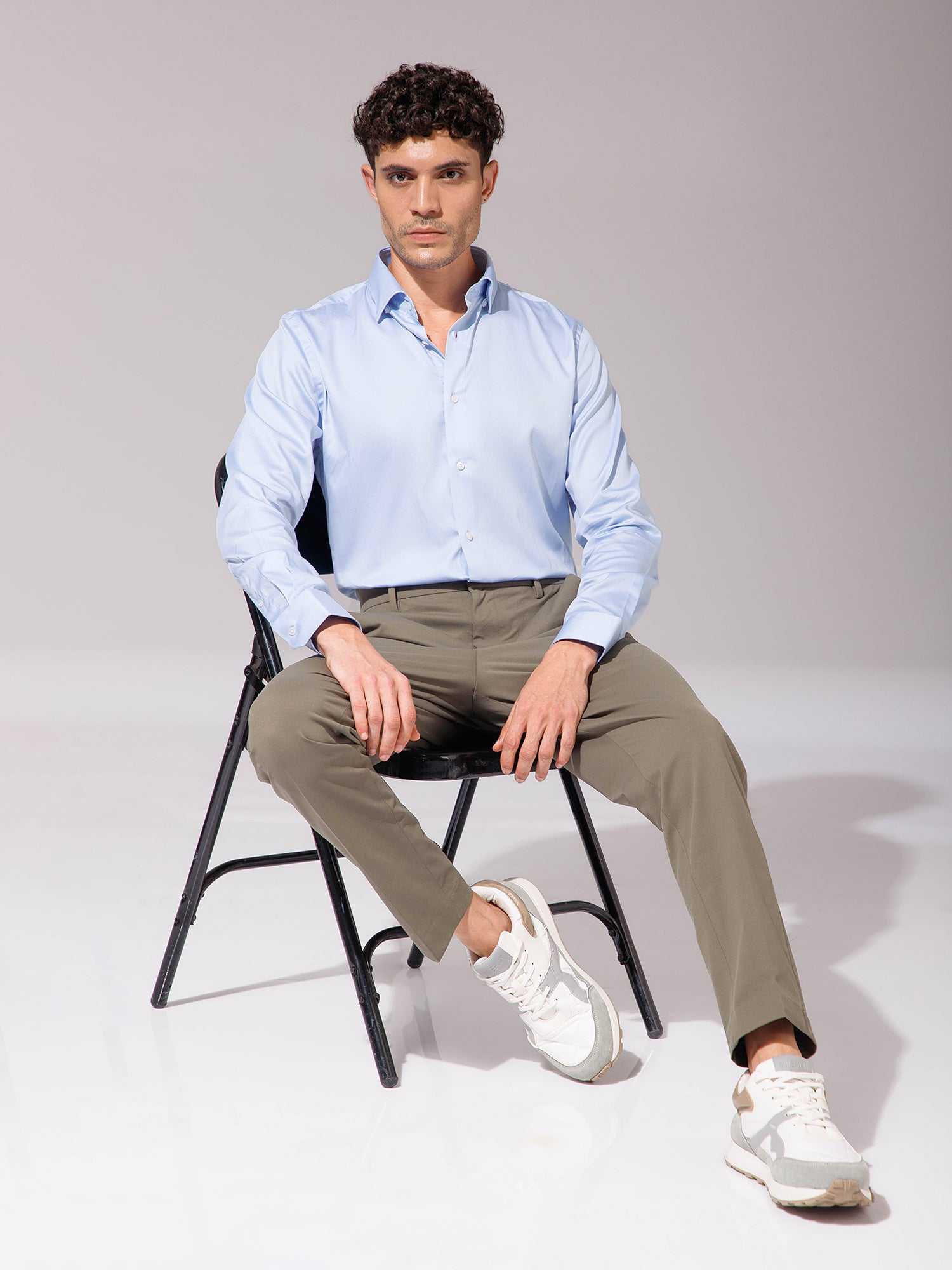 Light Blue - Mens Full Sleeve Shirts